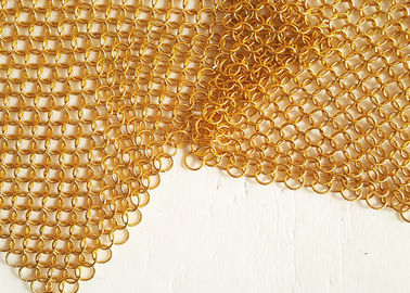 Architectural Drapery Metal Ring Mesh For Isolation Wall Screen