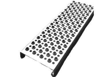 Aluminum Galvanized Steel Grip Strut Grating , Perforated Grating Stair Treads