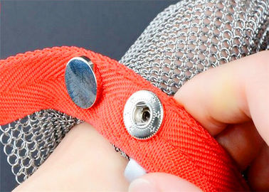 SS Chain Mail Ring Mesh Cut Resistant Safety Gloves With Extended Length