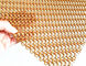Crimped Wire Decorative Stainless Steel Woven Mesh Gold Color 5mm Wrap Pitch
