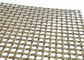 Burnished Brass Flat Crimped Wire Grille, SS304 Flat Woven Ceiling Drapery