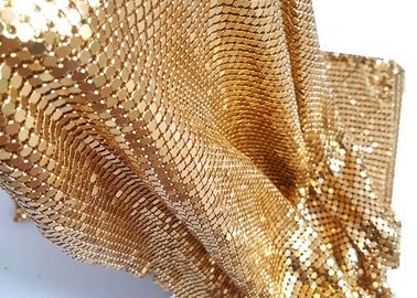 Flexible Aluminum 3mm Metal Sequin Fabric For Interior Decoration