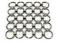 1.5 x15mm Brass Color Metal Chainmail Ring Mesh Drapery For Window Screen