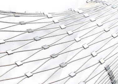 Longlife Wire Rope Mesh , Architectural Wire Mesh For Balustrade And Stair Railing