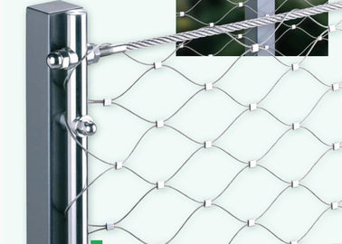 316 Flexible Ferrule Stainless Steel Wire Rope Mesh For Zoo Fence