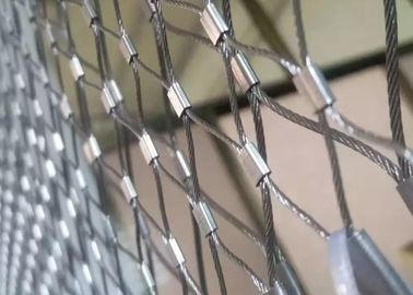 316 Flexible Ferrule Stainless Steel Wire Rope Mesh For Zoo Fence