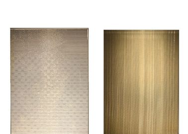 Partition Wall Decoration Fabric Laminated Glass With Metal Wire Mesh PVB