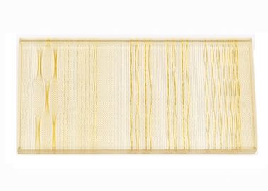 Wall Covering Art Glass With Plain Woven Mesh Interlayer