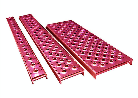 Aluminum Galvanized Steel Grip Strut Grating , Perforated Grating Stair Treads