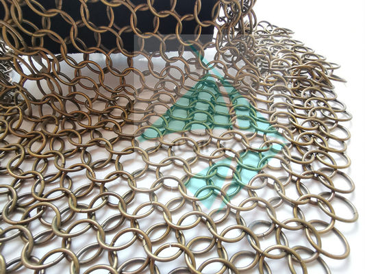 2mm 20mm Metal Ring Mesh Partition Curtain Drapery Decoration