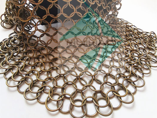 2mm 20mm Metal Ring Mesh Partition Curtain Drapery Decoration
