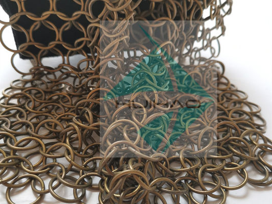 2mm 20mm Metal Ring Mesh Partition Curtain Drapery Decoration