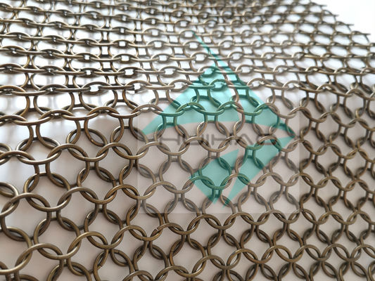 2mm 20mm Metal Ring Mesh Partition Curtain Drapery Decoration