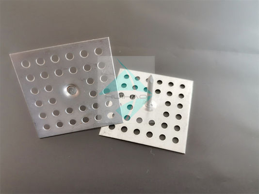 Square 2" Perforated Base Insulation Hanger Fixing Glass Wool On Wall