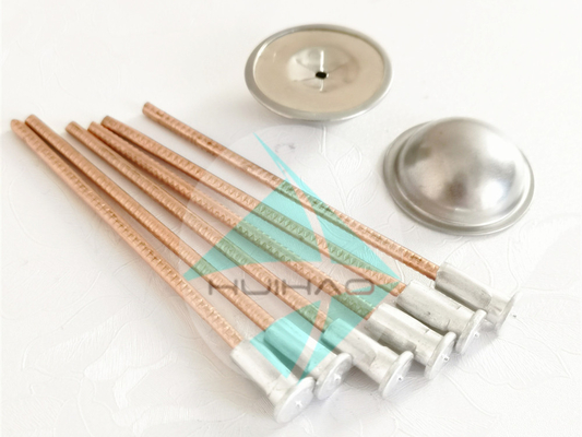 90mm Length Stud Welding Pins Ship Deck Aluminum Alloy Flange Copper Coated