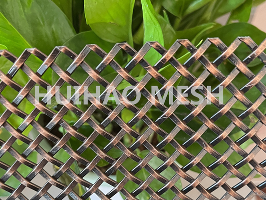 42% Open Area Antique Bronze Decorative Steel Wire Mesh Ss 304 For Furniture Cabinet Door