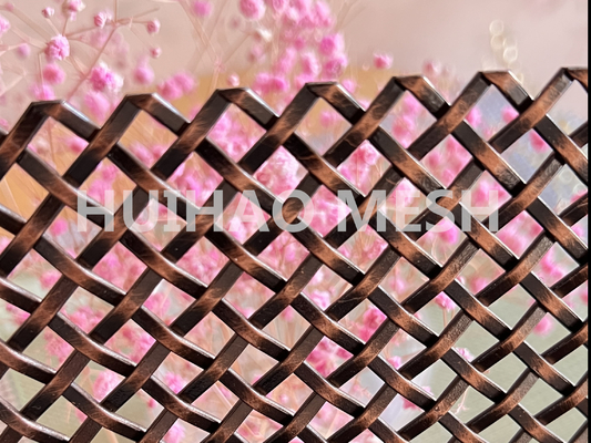 42% Open Area Antique Bronze Decorative Steel Wire Mesh Ss 304 For Furniture Cabinet Door