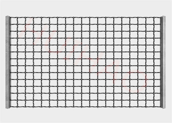 Manganese Steel Self Cleaning Screen Mesh To Sand Screening Equipment Mn65 Square Wash Plant