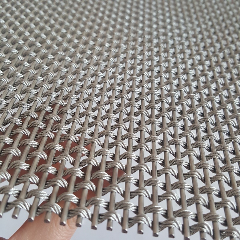 Stainless Steel Rope Architectural Wire Mesh For Staircases Isolation ...