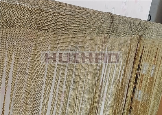 0.53x3.81mm Stainless Steel Welded Chainmail Mesh Curtain For Room Divider Screen