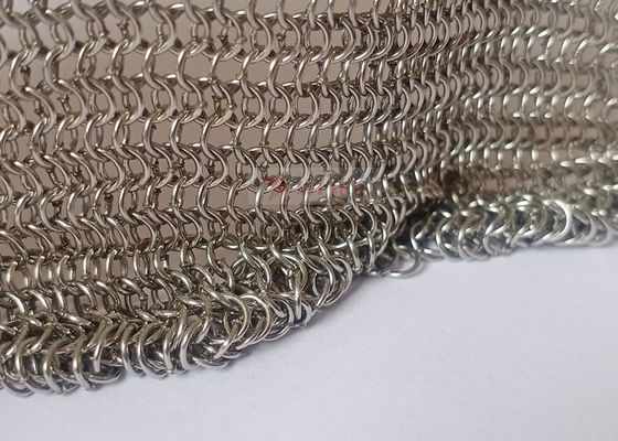 0.53x3.81mm Stainless Steel Welded Chainmail Ring Mesh for Metal Mesh Curtains