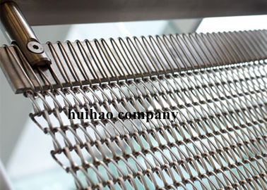 Rose Gold Transit Spiral Weave Wire Mesh For Shop Drapery Divider W1.2m X L 3m