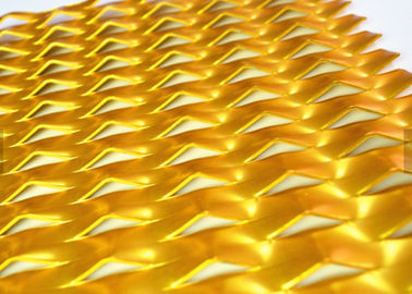 PVDF Galden Triangular Hole Aluminum Expanded Metal Mesh For Sound Absorption