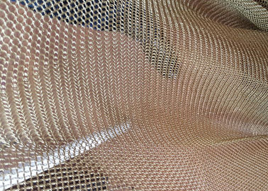 Interior/ Exterior Decoration Metal Ring Mesh with Brass Wire For Window Curtain