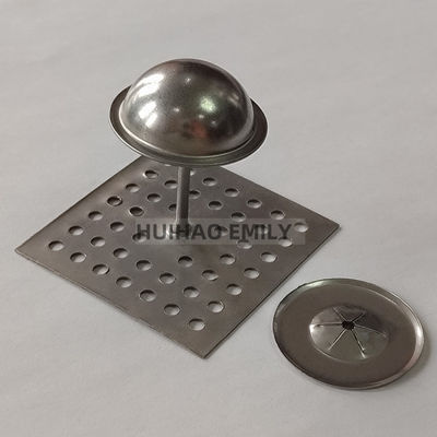50mmx50mm Perforated Base Insulation Hanger Pins With Self Locking Washer