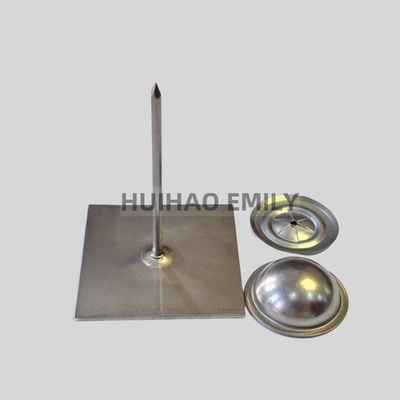 Galvaznied Steel Self Adhesive Insulation Hangers Pins For Fixing Rock Wool Layer 