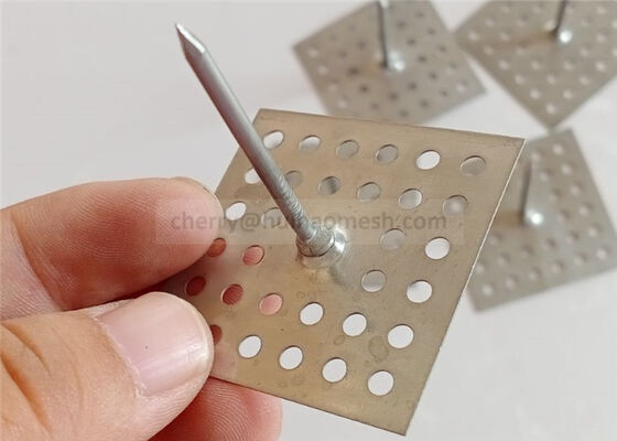 12 Gauge Insulation Pin Bonding Fasteners With Perforated Base