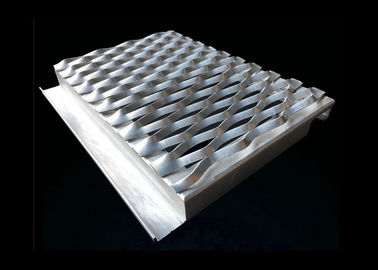 Building Expanded Metal Mesh Facades, 1200X2400MM Frame Aluminum Curtain Walls
