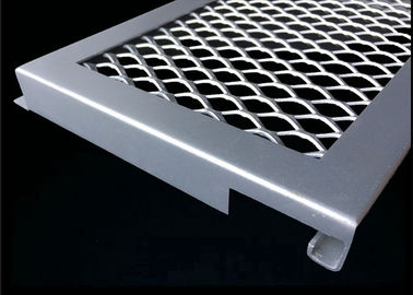 Aluminum Expanded Metal Mesh For Cladding , Frame Expanded Metal Screen Facade