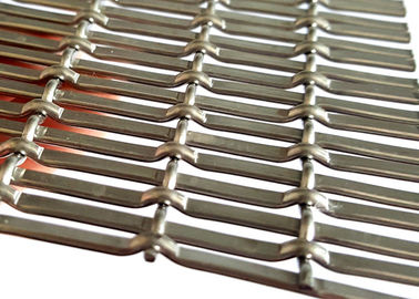 Architectural Aluminum Flat Wire Mesh For Exterior Building Metal Facade