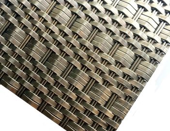 Stainless Steel Woven Wire Fabric , Decorative Architectural Rigid Mesh Facade