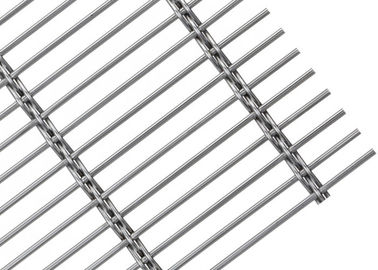 Weave Type Architectural Wire Mesh , Facade Cladding Architectural metal Mesh