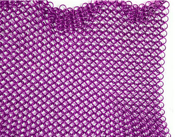 Partition Wall Stainless Steel Ring Mesh for Hotel Curtain Wall 1MM DIA 8MM Open