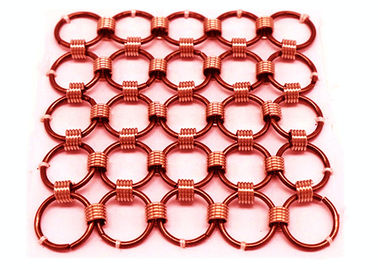 Customized Chainmail Ring Metal Mesh Drapery For Shopping Mall Hotel Decoration