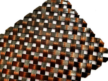 Copper Plated Architectural Wire Mesh Stainless Steel 304 For Cabinets