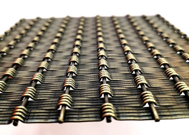 Antique Plated Archiectural Metal Mesh For Elevator Decoration And Wall Covering