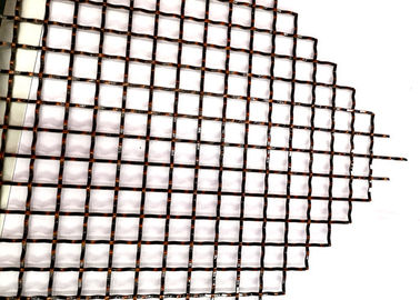 Antique Black Woven Metal Fabric , Stainless Steel Woven Mesh With Square Pattern