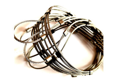 Tin Copper Plated AISI316 Safety Stainless Steel Cable Mesh With 80mm Apr 2mm Dia