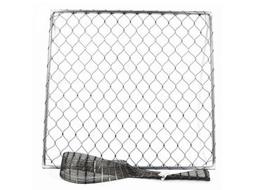 Railing Stainless Steel Rope Mesh For Bridge , Staircase Fence Mesh In SS Cable