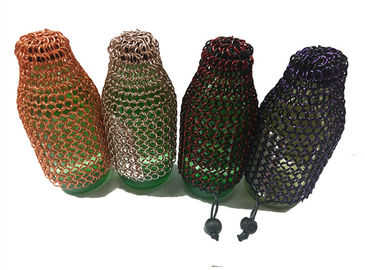 Customized Aluminum Alloy Chainmail Ring Metal Ring Mesh Wine Bottle Bag