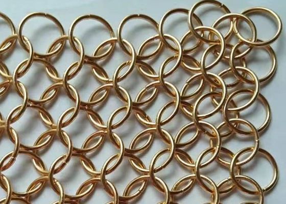 10mm Round Ring Chainmail Weave Stainless Steel Decoration Curtain Chainmail Ring Mesh