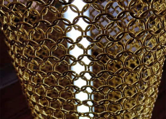 Stainless Steel Chainmail Ring 2.5mm Metal Coil Drapery For Lampshade