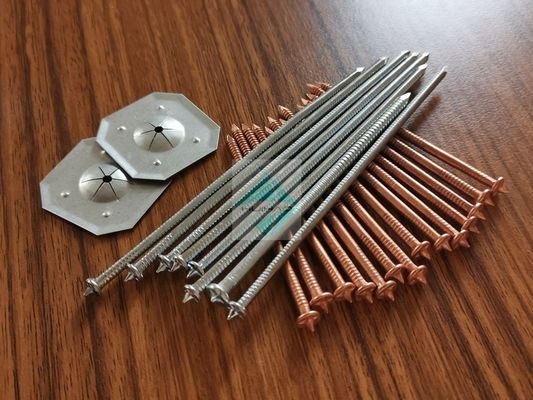 Capacitor Discharge Welder Zinc Coat Steel Stud Welding Pins With Self Locking Dome Cap Washer Fixing Rock Wool