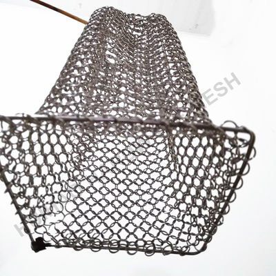 Silver Color Welded 1.2mm Ring Mesh Fabric For Decoration Facade Wall
