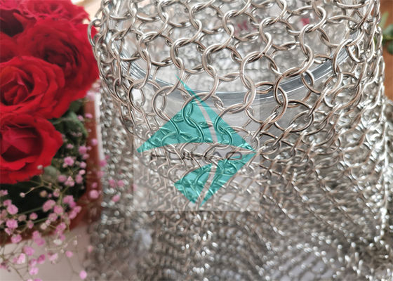 DIY Handmade Aluminum alloy Light Partitioning Metal Ring Mesh With Electroplating Bronze Color