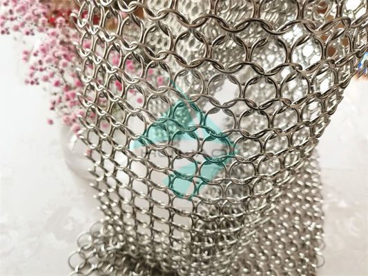 Silver Coated Round 304 Stainless Steel Ring Mesh